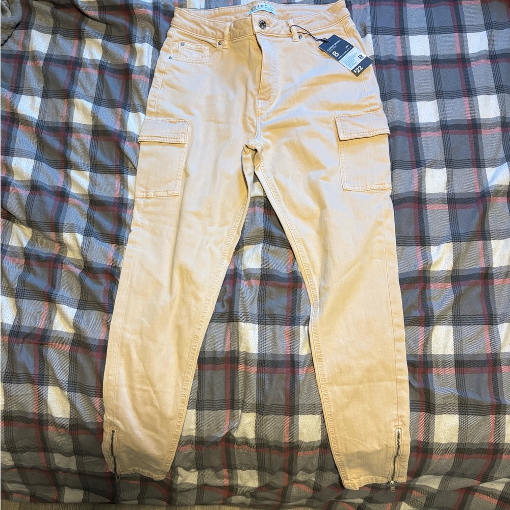 Beige Cargo Pants